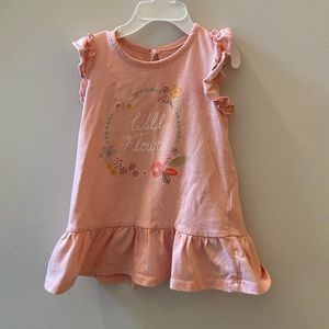 Girls 4t pink top wild flower chick pea